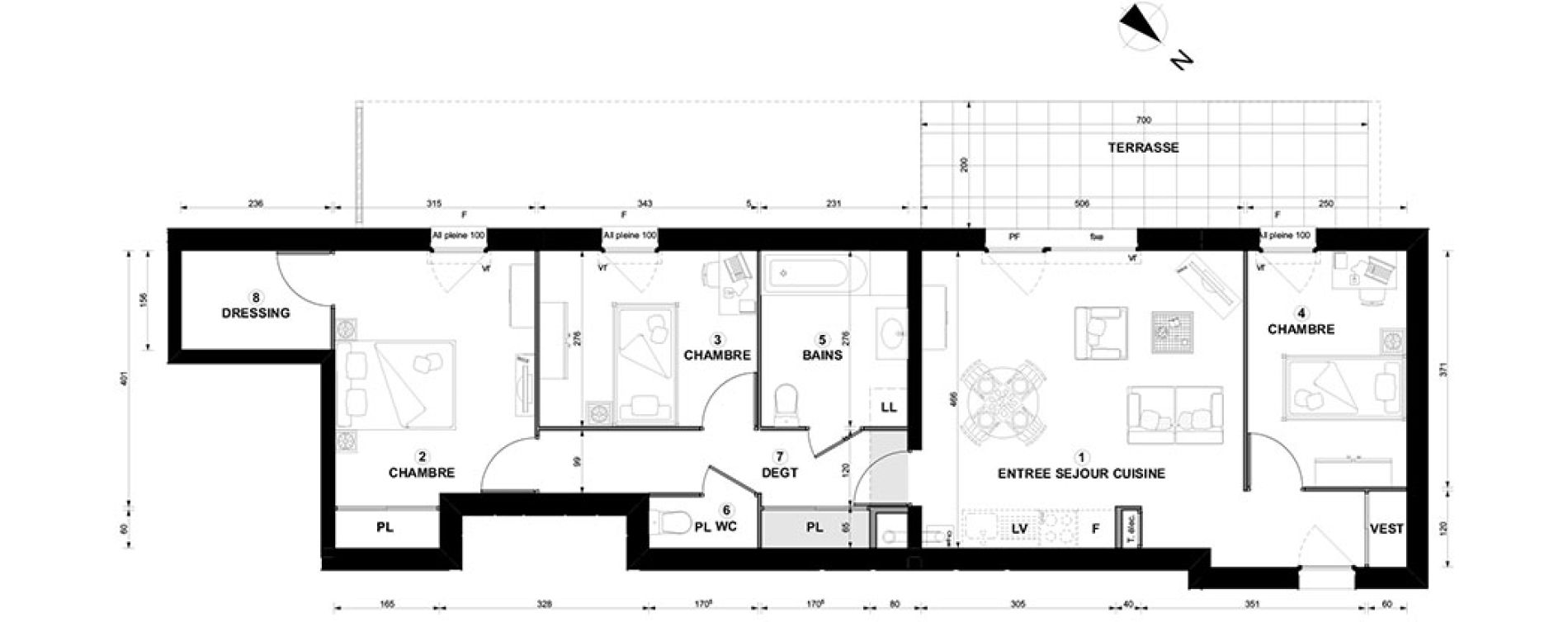 Appartement T4 de 77,21 m2 &agrave; Thonon-Les-Bains Centre