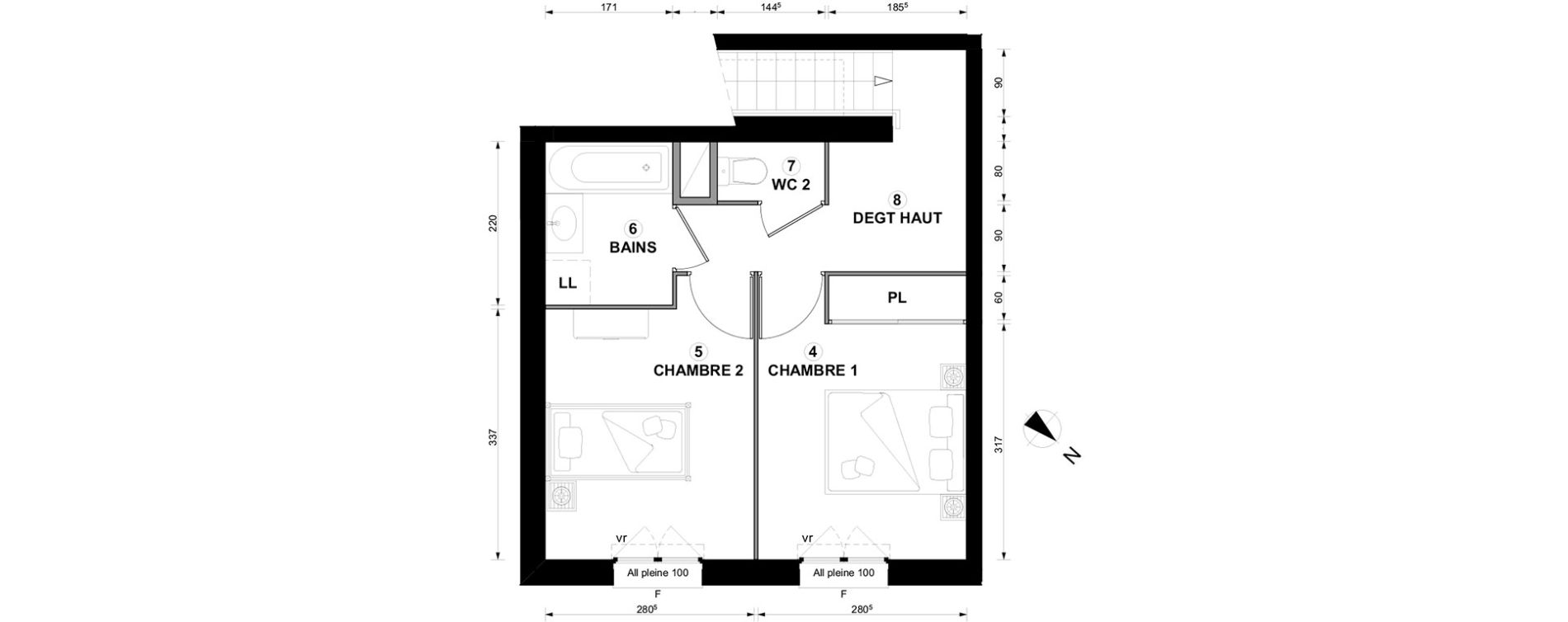 Duplex T3 de 70,64 m2 &agrave; Thonon-Les-Bains Centre