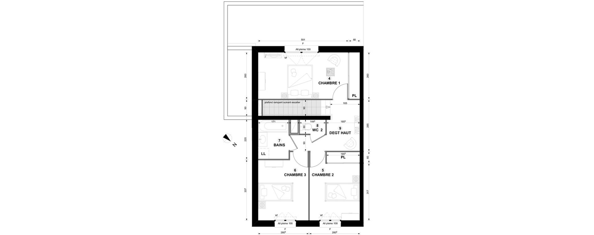 Duplex T4 de 82,23 m2 &agrave; Thonon-Les-Bains Centre
