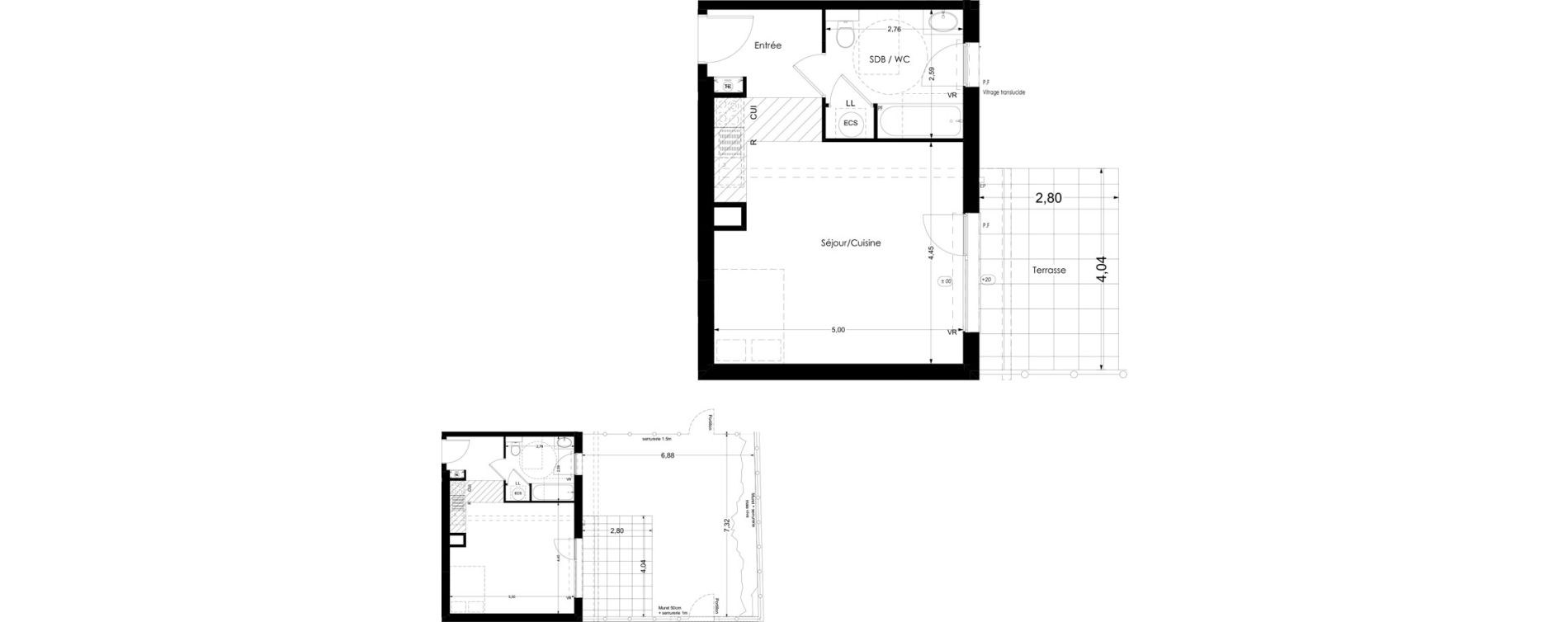 Appartement T1 de 34,67 m2 &agrave; Thonon-Les-Bains Rives - concise