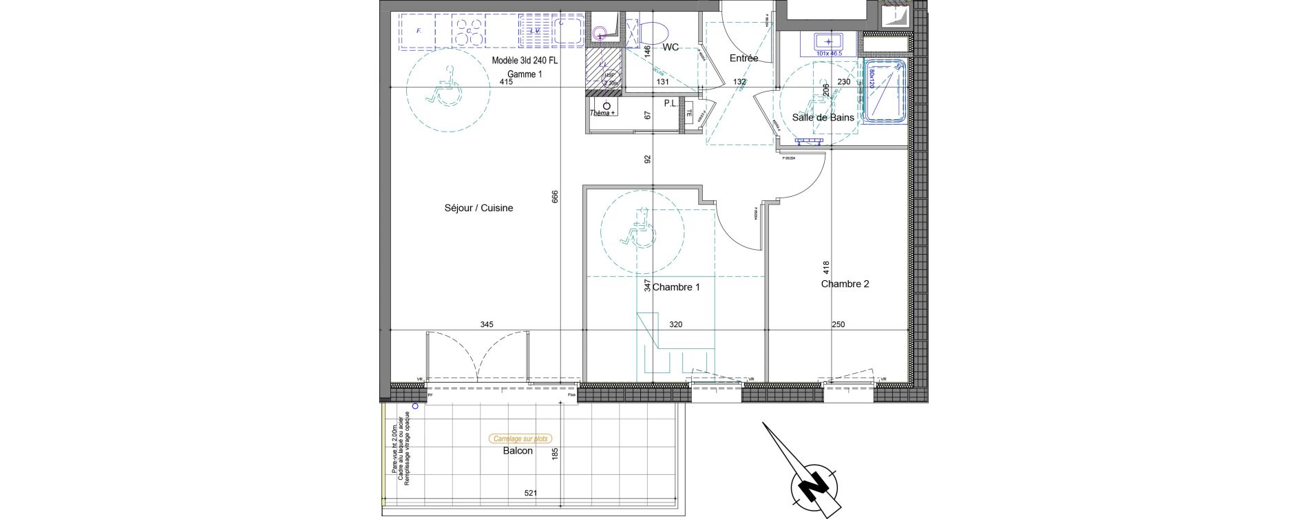 Appartement T3 de 58,11 m2 &agrave; Thonon-Les-Bains Centre