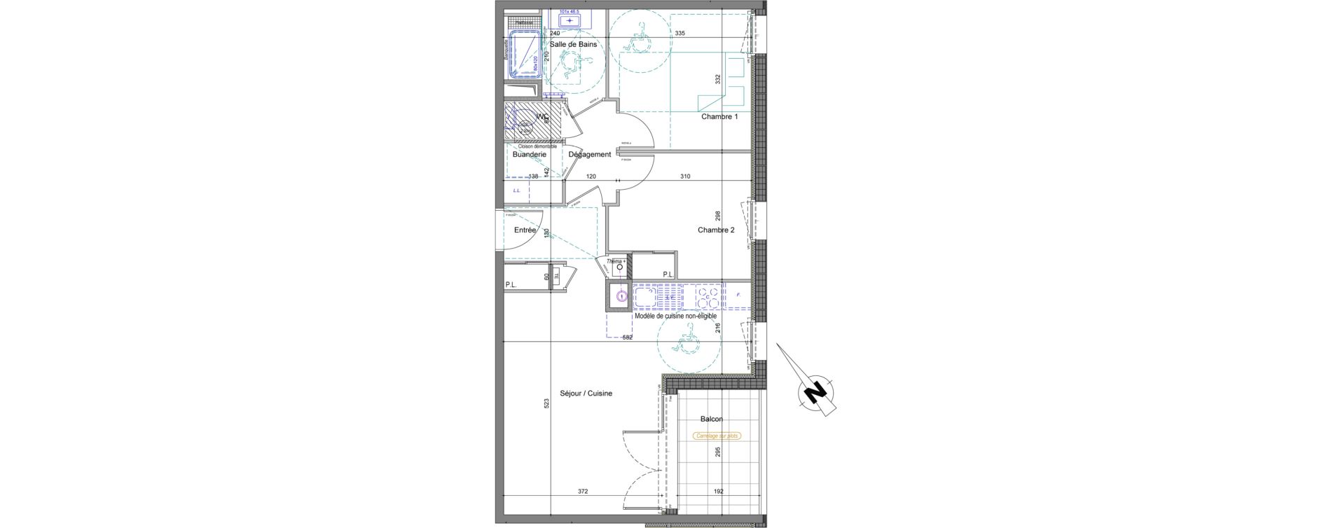 Appartement T3 de 58,96 m2 &agrave; Thonon-Les-Bains Centre