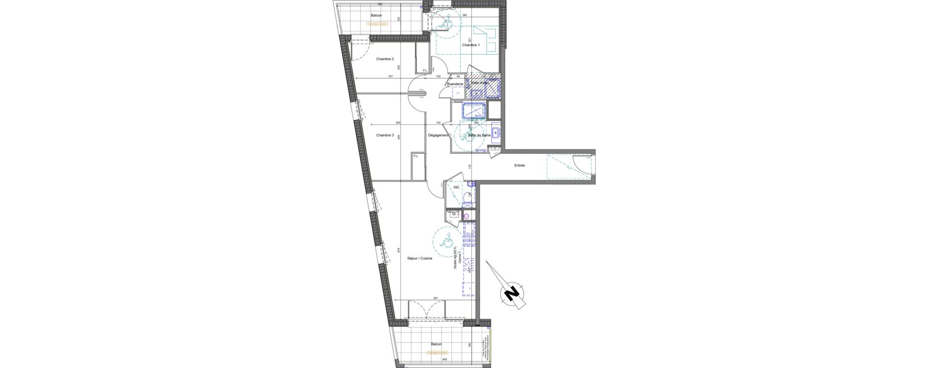 Appartement T4 de 86,30 m2 &agrave; Thonon-Les-Bains Centre
