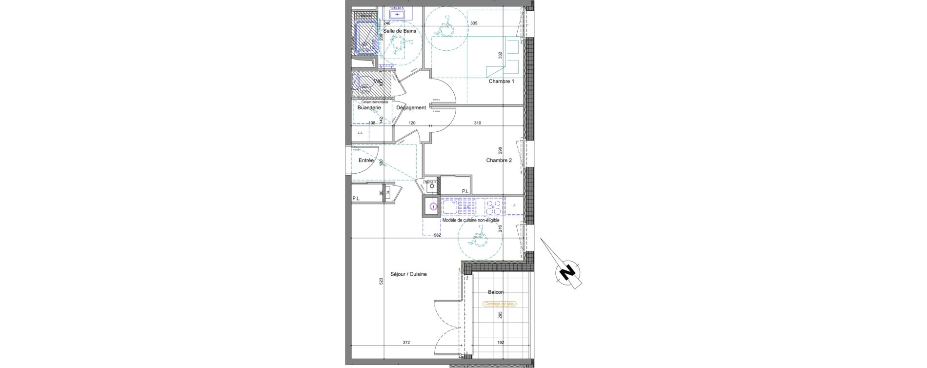 Appartement T3 de 58,96 m2 &agrave; Thonon-Les-Bains Centre