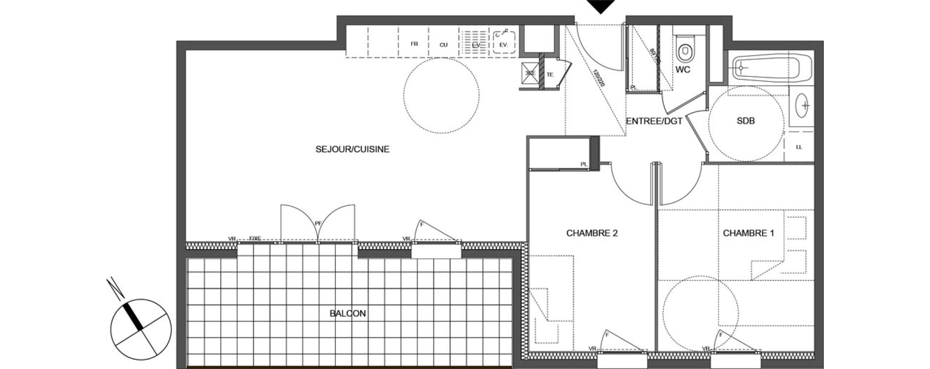 Appartement T3 de 61,28 m2 &agrave; Thonon-Les-Bains Tully - chatelard