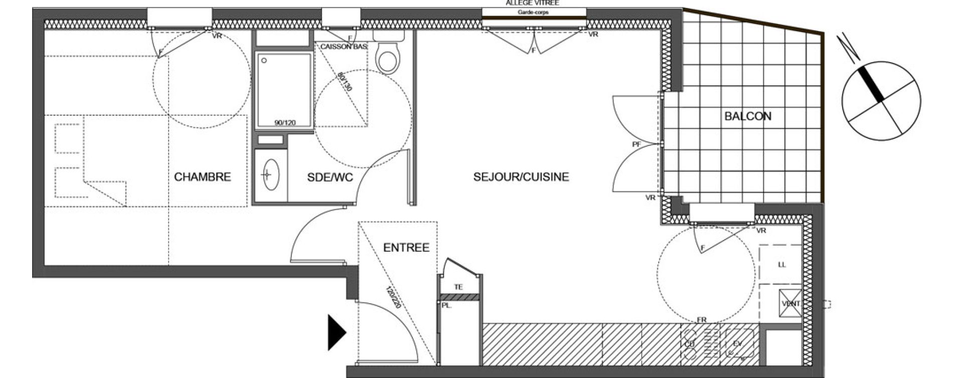 Appartement T2 de 44,00 m2 &agrave; Thonon-Les-Bains Tully - chatelard