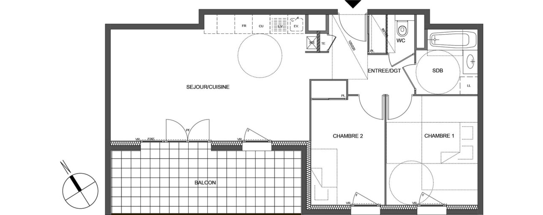 Appartement T3 de 61,37 m2 &agrave; Thonon-Les-Bains Tully - chatelard
