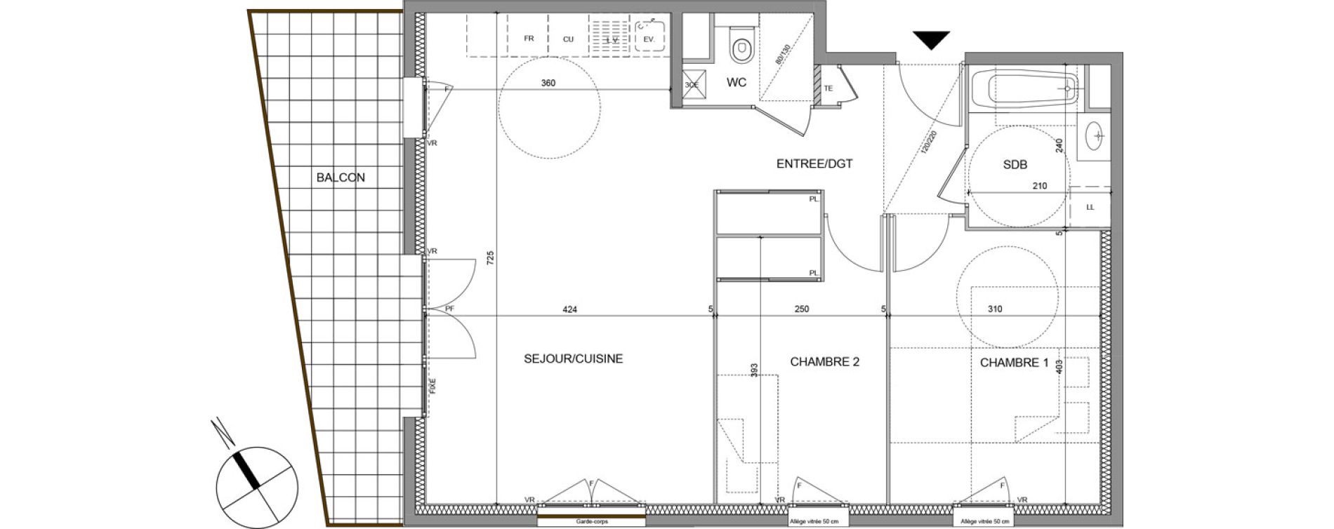 Appartement T3 de 67,05 m2 &agrave; Thonon-Les-Bains Tully - chatelard