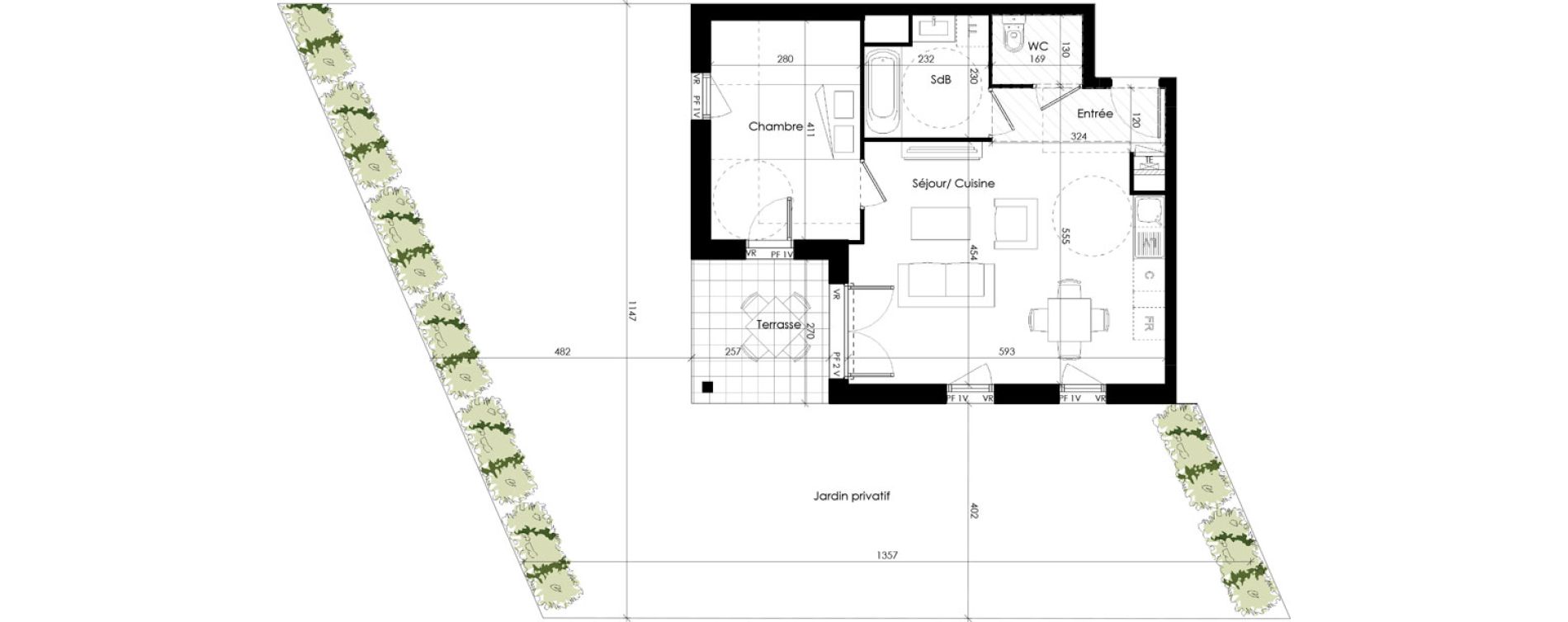 Appartement T2 de 47,58 m2 &agrave; Thonon-Les-Bains Cr&ecirc;te