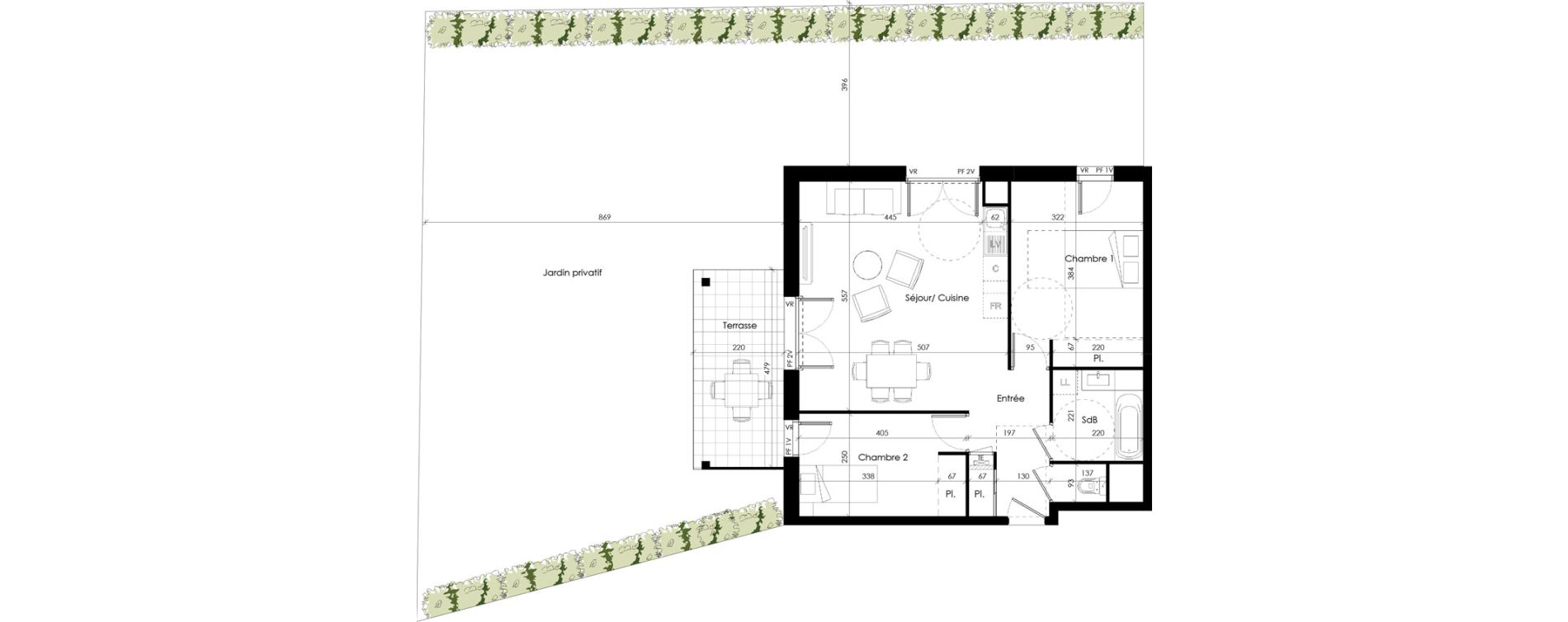 Appartement T3 de 64,27 m2 &agrave; Thonon-Les-Bains Cr&ecirc;te