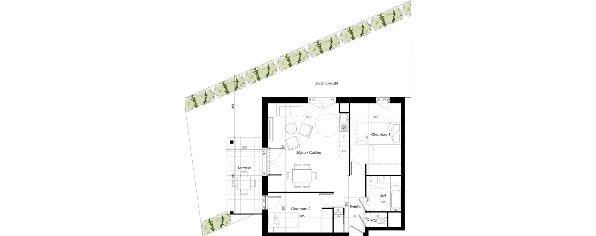 Appartement T3 de 64,27 m2 &agrave; Thonon-Les-Bains Cr&ecirc;te