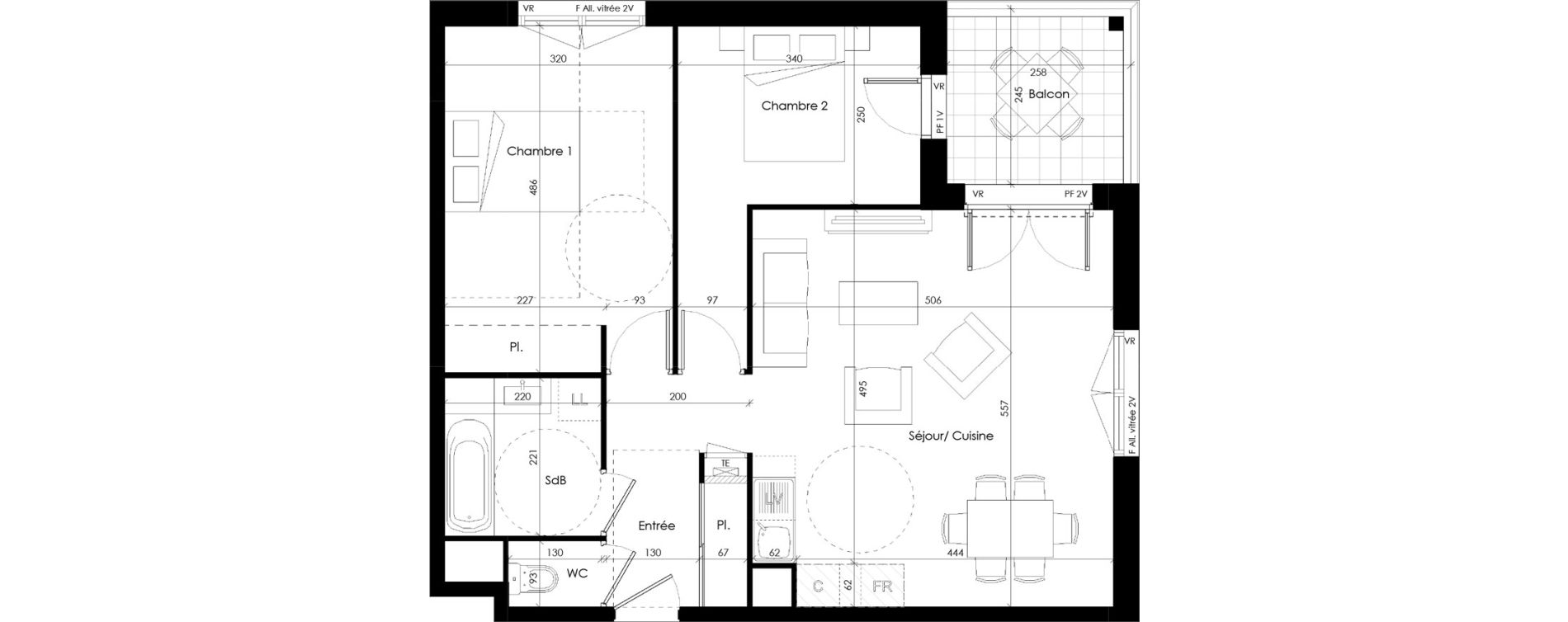 Appartement T3 de 66,29 m2 &agrave; Thonon-Les-Bains Cr&ecirc;te