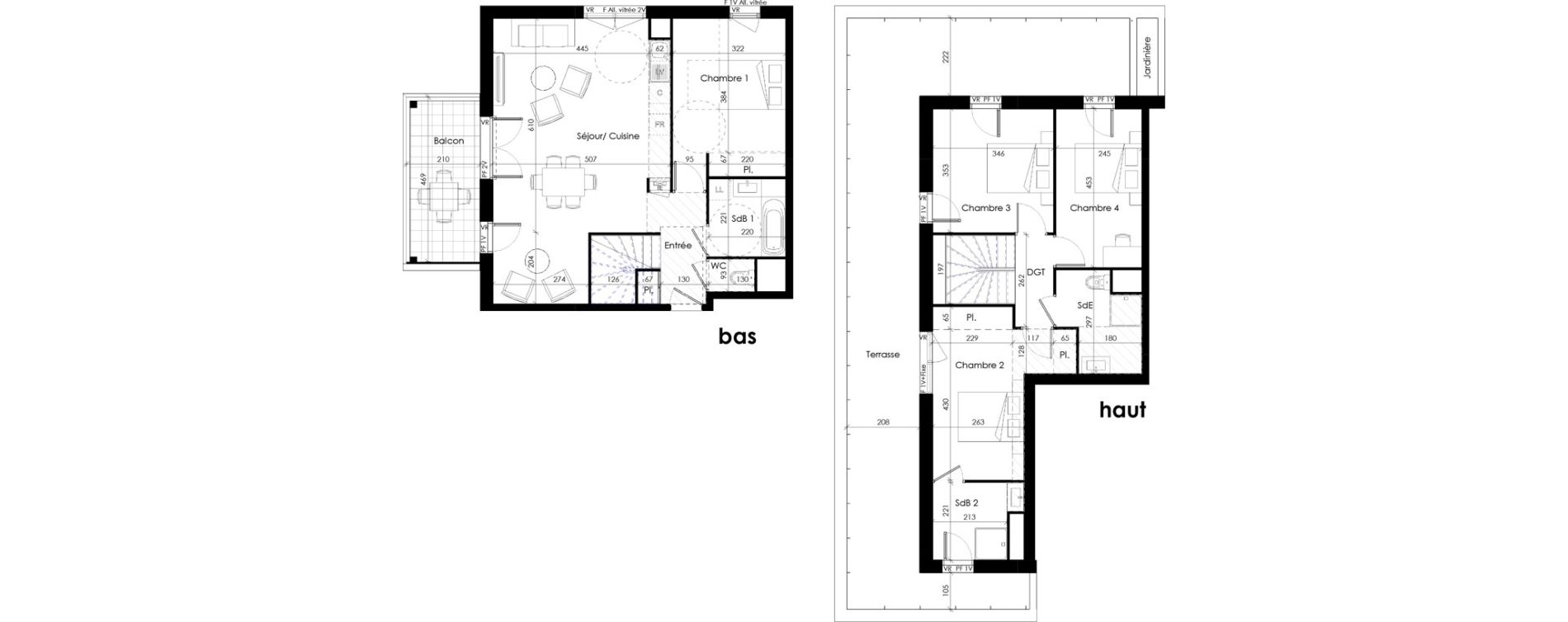 Duplex T5 de 112,94 m2 &agrave; Thonon-Les-Bains Cr&ecirc;te