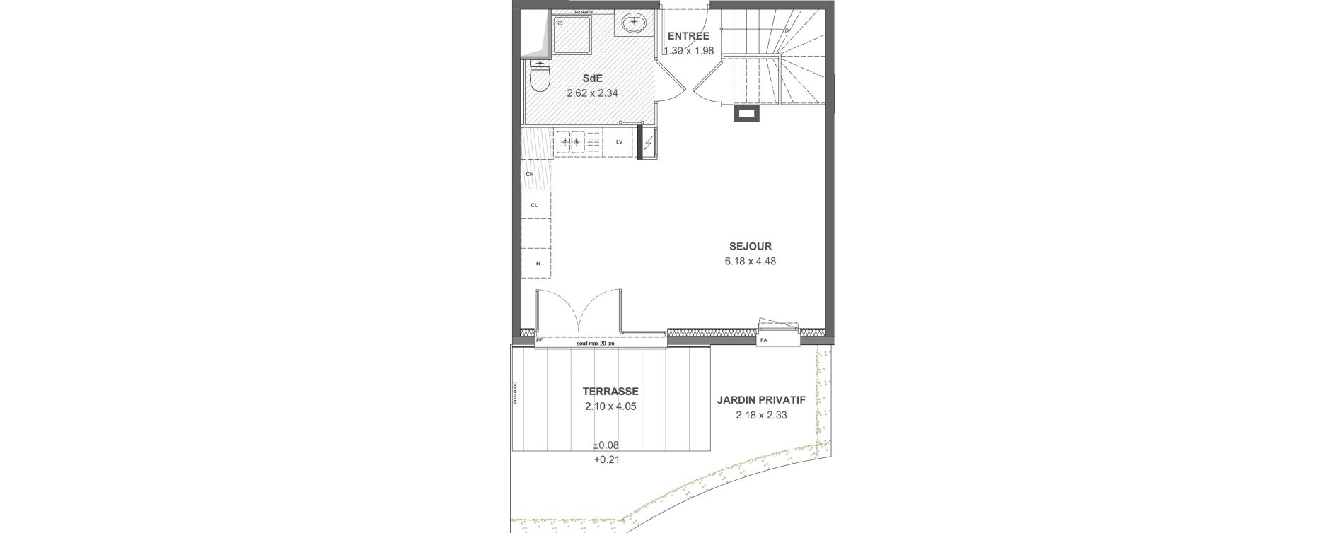 Appartement T3 de 69,64 m2 &agrave; Thonon-Les-Bains Rives - concise