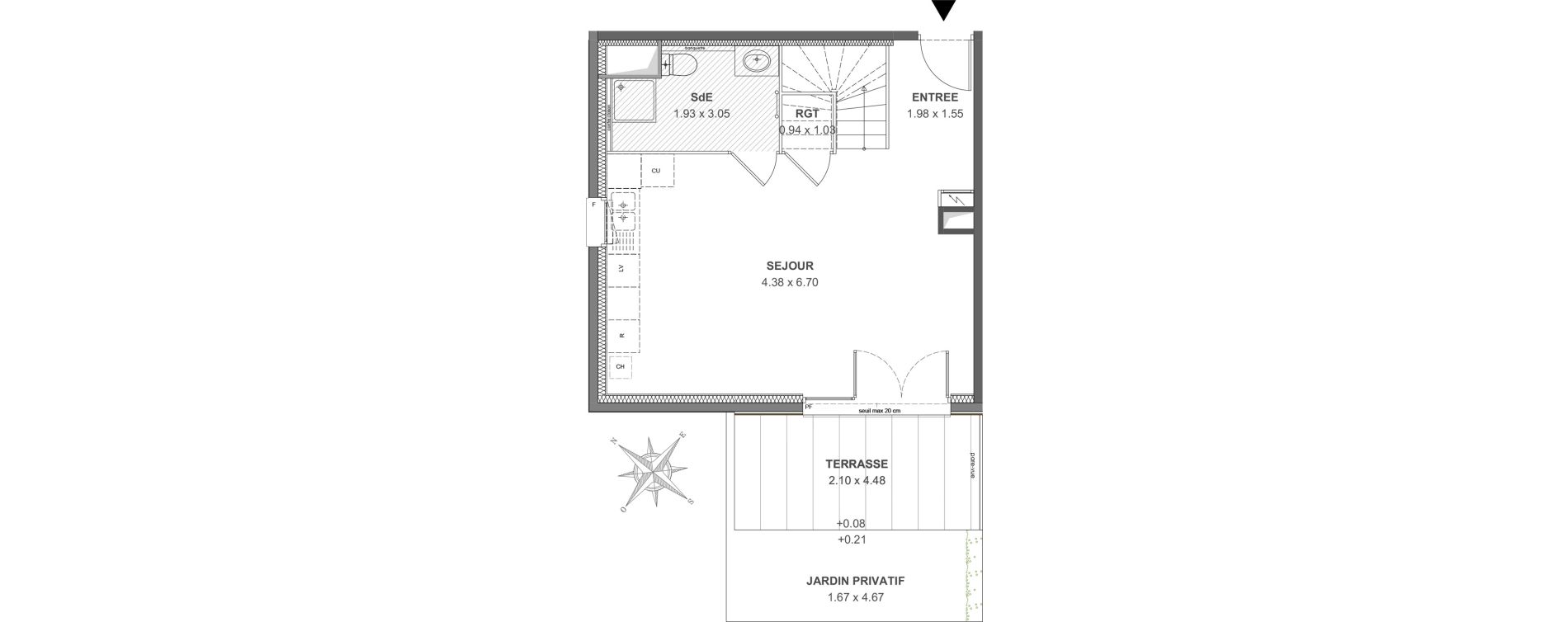 Appartement T4 de 75,92 m2 &agrave; Thonon-Les-Bains Rives - concise