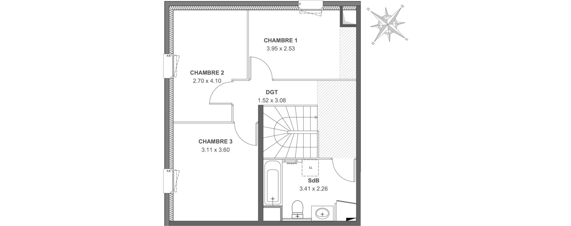 Appartement T4 de 77,67 m2 &agrave; Thonon-Les-Bains Rives - concise