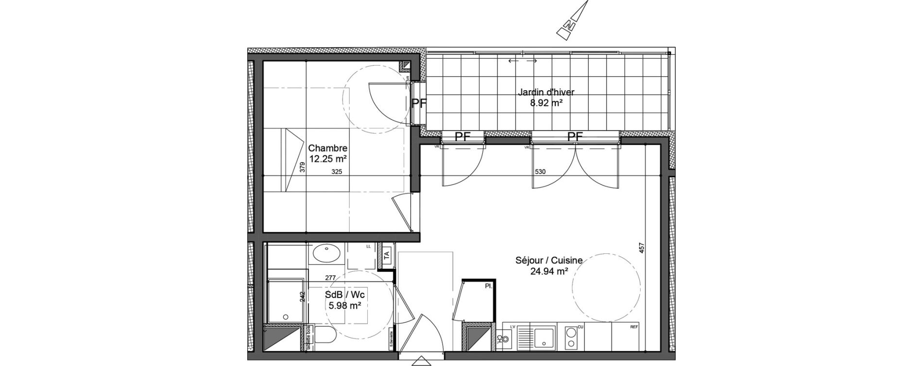 Appartement T2 de 43,17 m2 &agrave; Thonon-Les-Bains Tully - chatelard