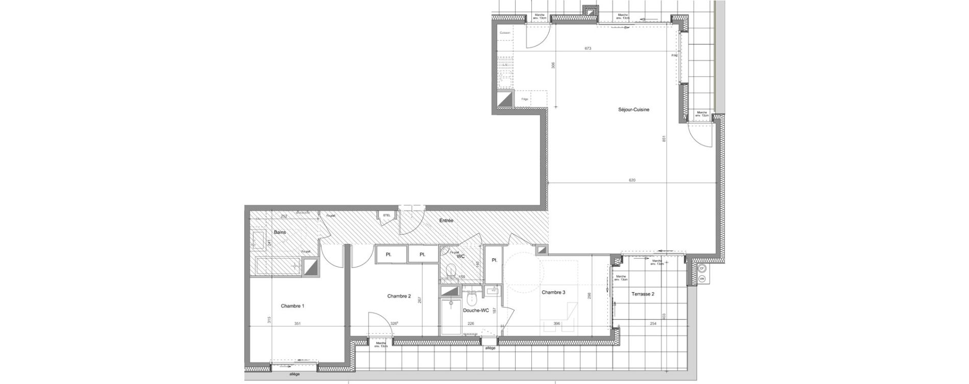 Appartement T4 de 110,84 m2 &agrave; Thonon-Les-Bains Rives - concise