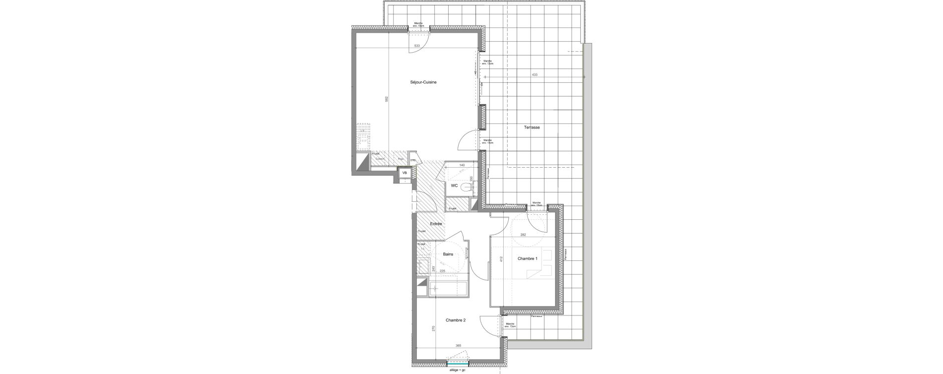 Appartement T3 de 67,55 m2 &agrave; Thonon-Les-Bains Rives - concise