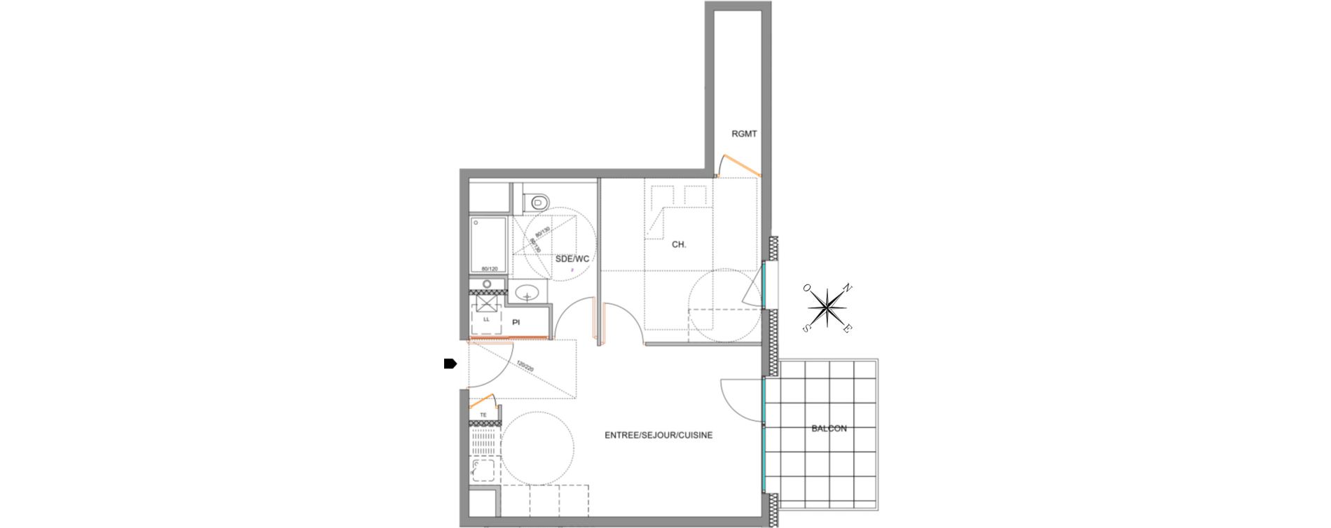 Appartement T2 de 42,31 m2 &agrave; Thonon-Les-Bains Corzent - marclaz