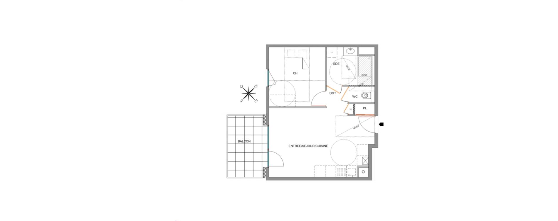 Appartement T2 de 41,47 m2 &agrave; Thonon-Les-Bains Corzent - marclaz