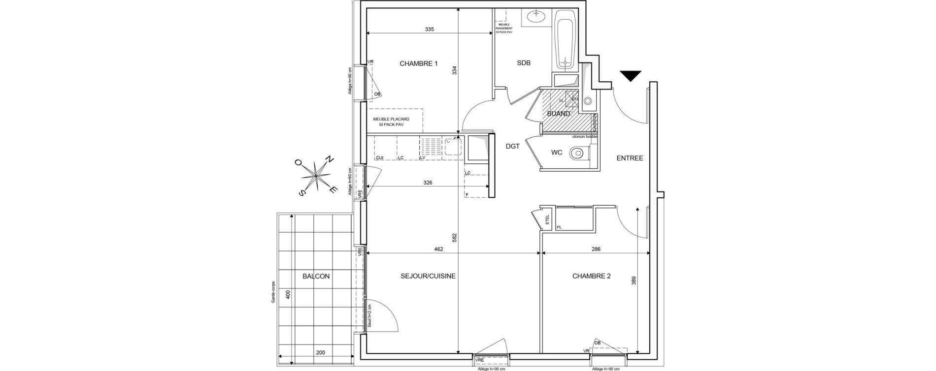 Appartement T3 de 62,30 m2 &agrave; Thonon-Les-Bains Corzent - marclaz