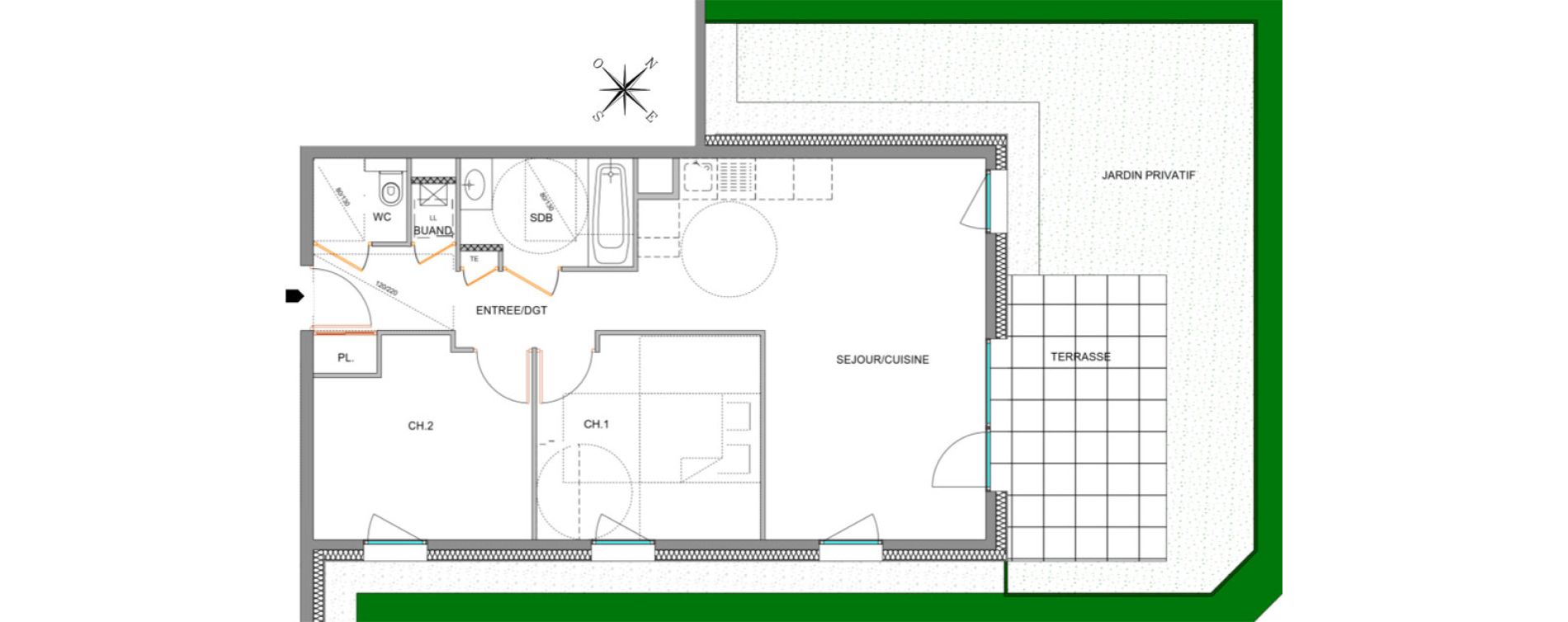Appartement T3 de 60,78 m2 &agrave; Thonon-Les-Bains Corzent - marclaz