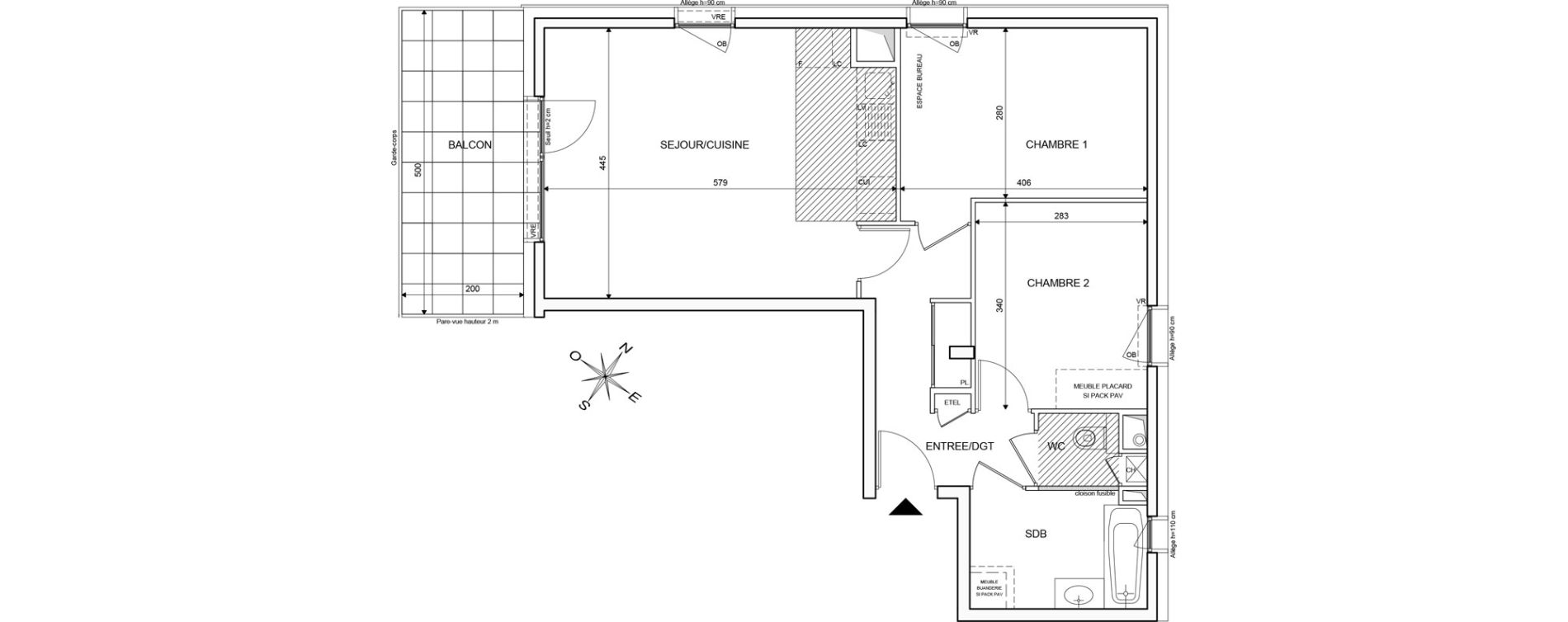 Appartement T3 de 61,17 m2 &agrave; Thonon-Les-Bains Corzent - marclaz