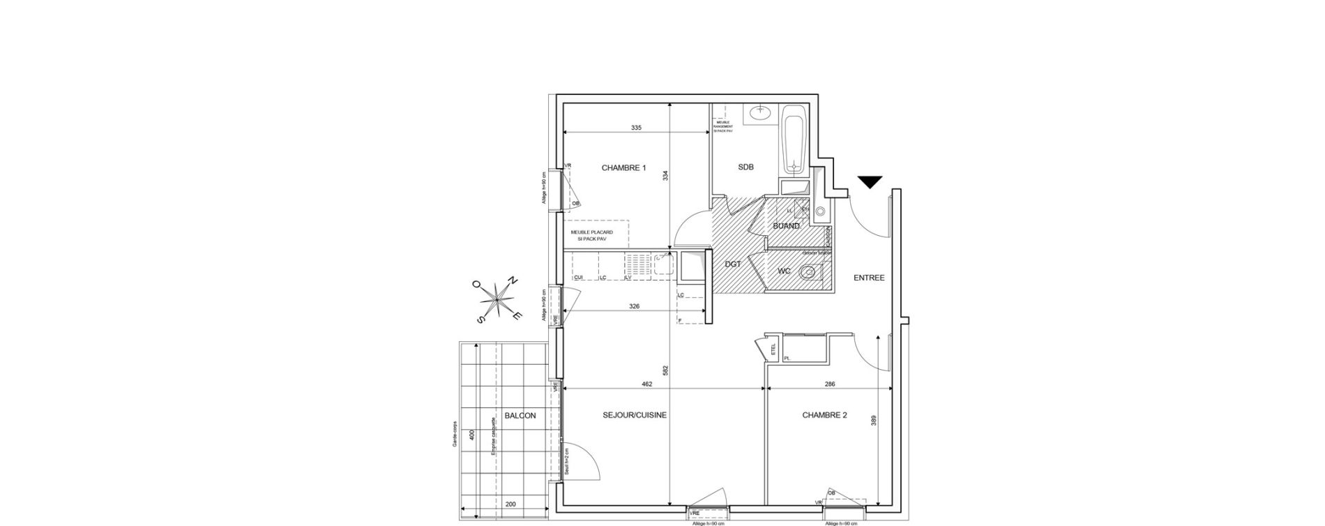 Appartement T3 de 62,30 m2 &agrave; Thonon-Les-Bains Corzent - marclaz