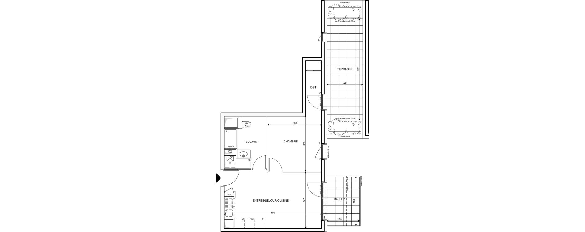 Appartement T2 de 42,35 m2 &agrave; Thonon-Les-Bains Corzent - marclaz