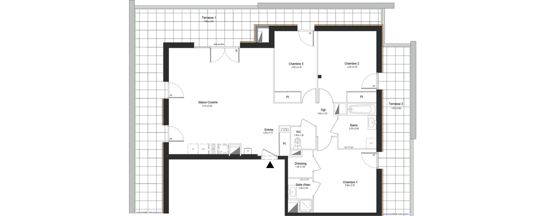 Appartement T4 de 96,03 m2 &agrave; Thonon-Les-Bains L&eacute;man - grangette