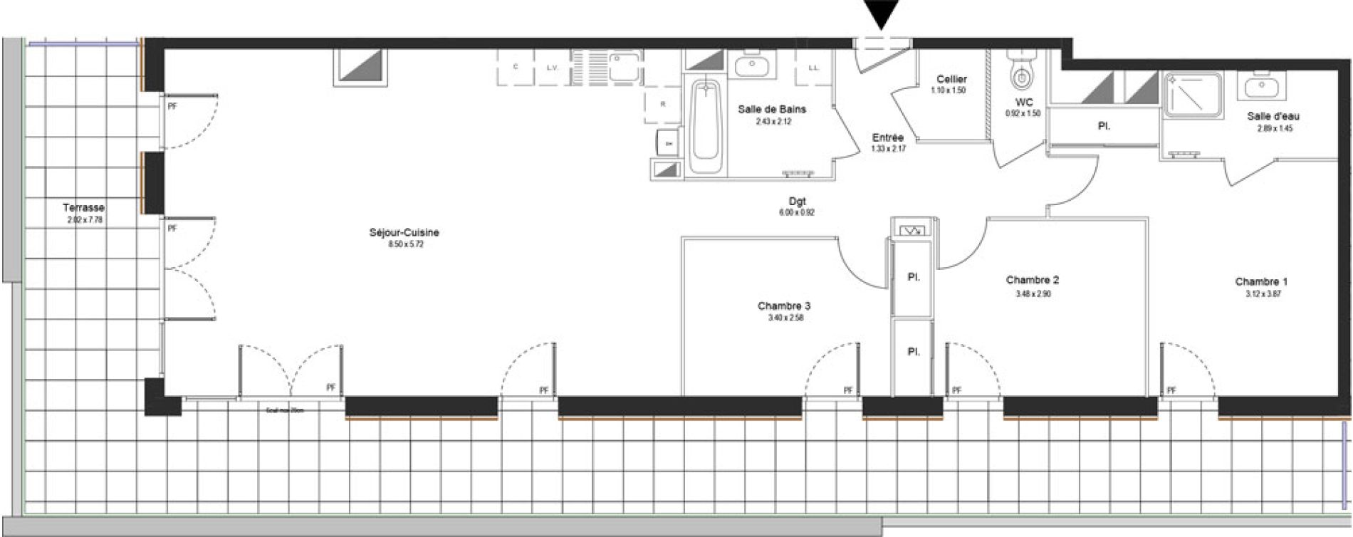 Appartement T4 de 104,51 m2 &agrave; Thonon-Les-Bains L&eacute;man - grangette