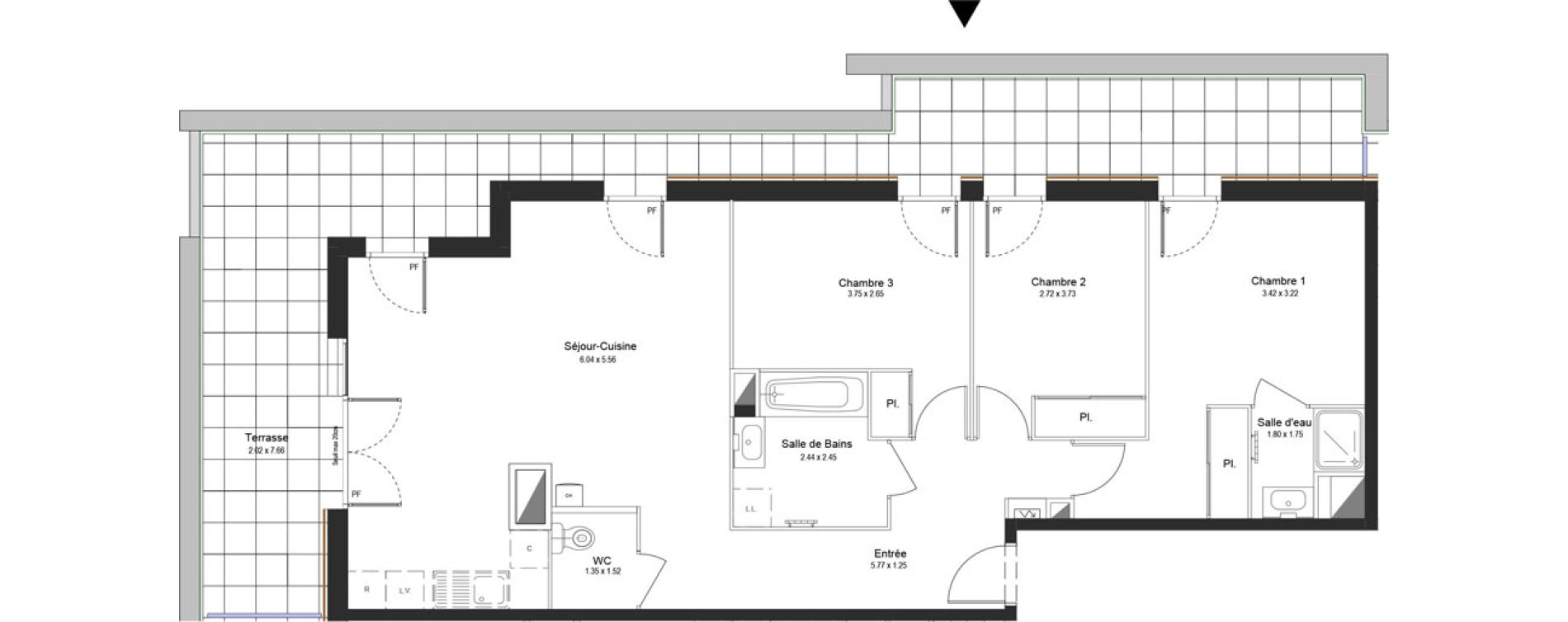 Appartement T4 de 89,53 m2 &agrave; Thonon-Les-Bains L&eacute;man - grangette