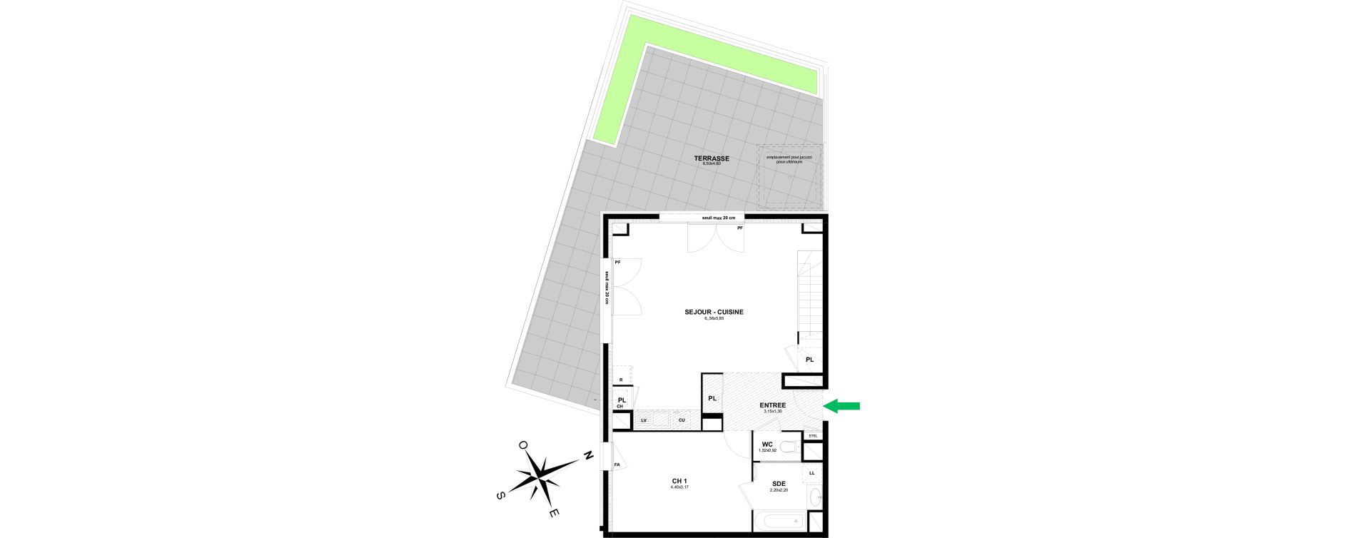 Appartement T5 de 96,93 m2 &agrave; Thonon-Les-Bains Rives - concise