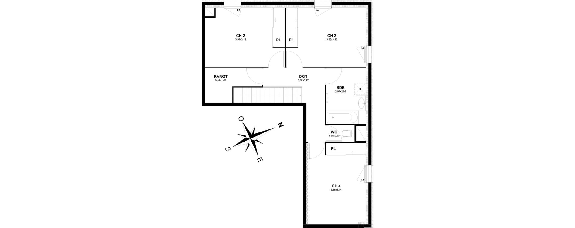 Duplex T5 de 115,15 m2 &agrave; Thonon-Les-Bains Rives - concise