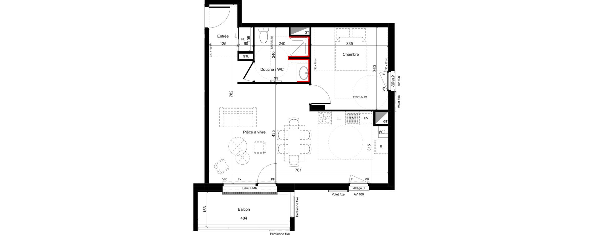 Appartement T2 de 52,23 m2 &agrave; Thonon-Les-Bains Corzent - marclaz