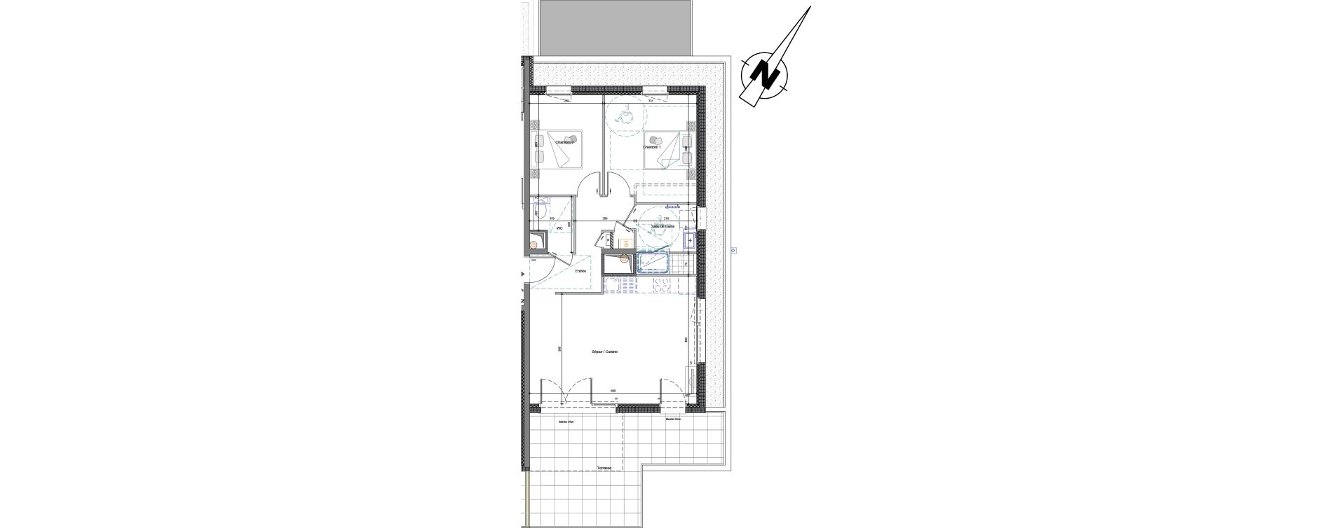 Appartement T3 de 63,09 m2 &agrave; Thonon-Les-Bains L&eacute;man - grangette