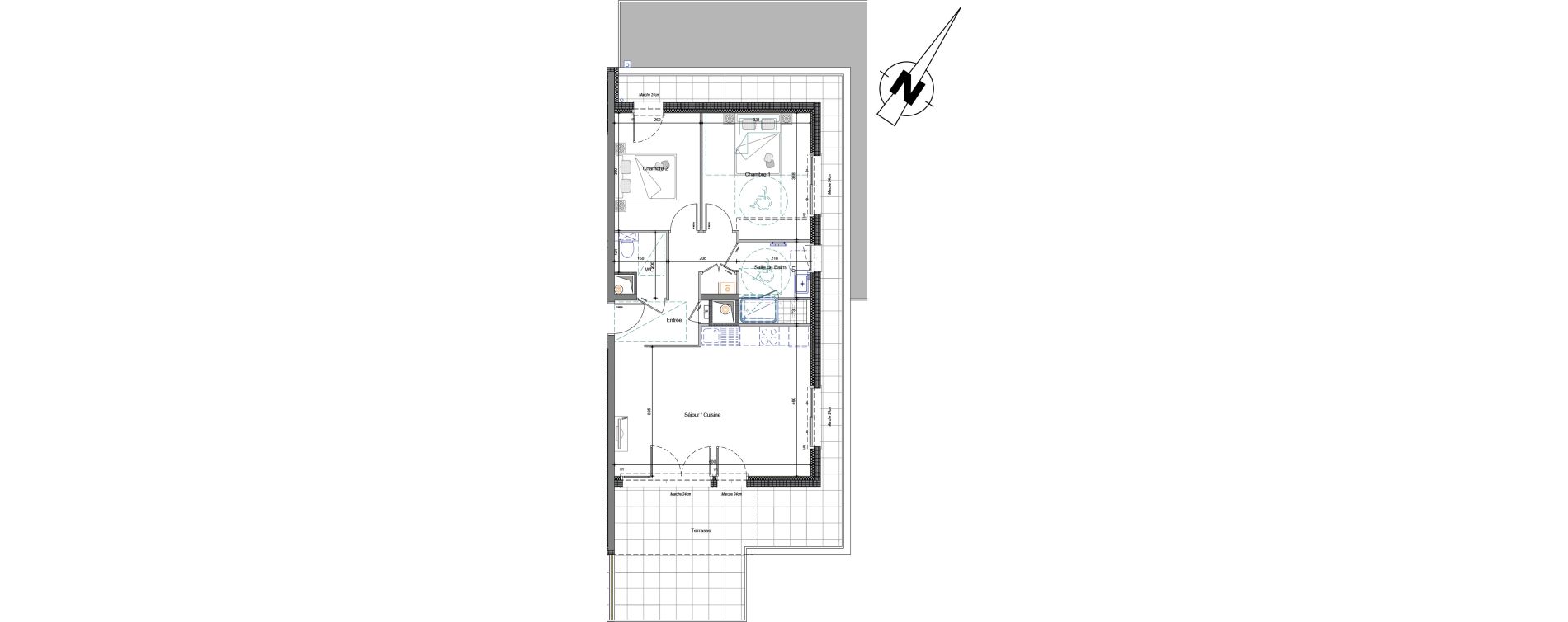 Appartement T3 de 63,40 m2 &agrave; Thonon-Les-Bains L&eacute;man - grangette