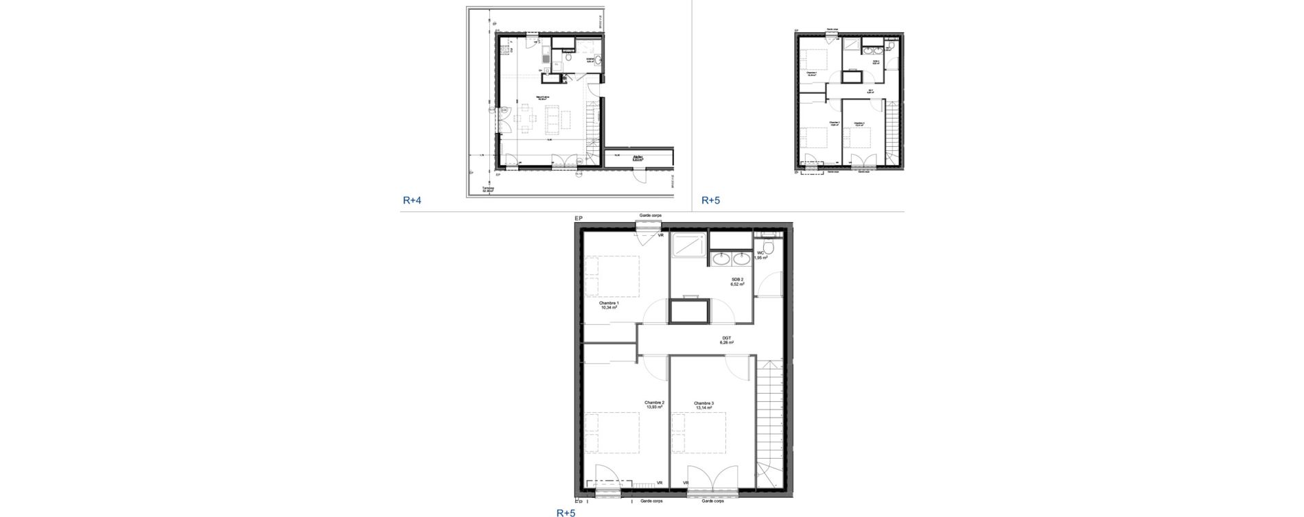 Duplex T5 de 106,75 m2 &agrave; Thonon-Les-Bains Rives - concise