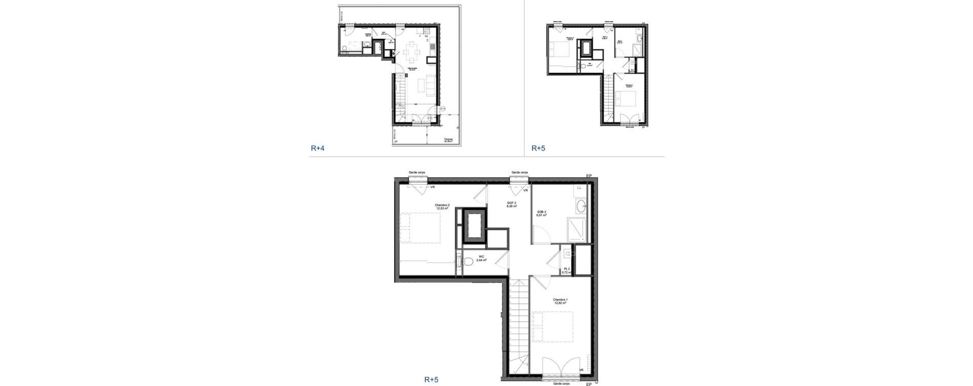 Duplex T3 de 83,12 m2 &agrave; Thonon-Les-Bains Rives - concise
