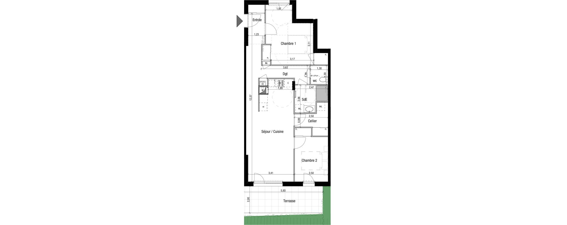 Appartement T3 de 71,05 m2 &agrave; Thonon-Les-Bains 