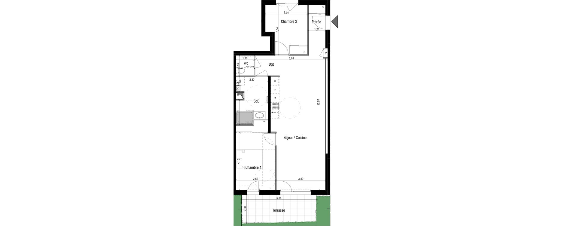 Appartement T3 de 73,36 m2 &agrave; Thonon-Les-Bains 