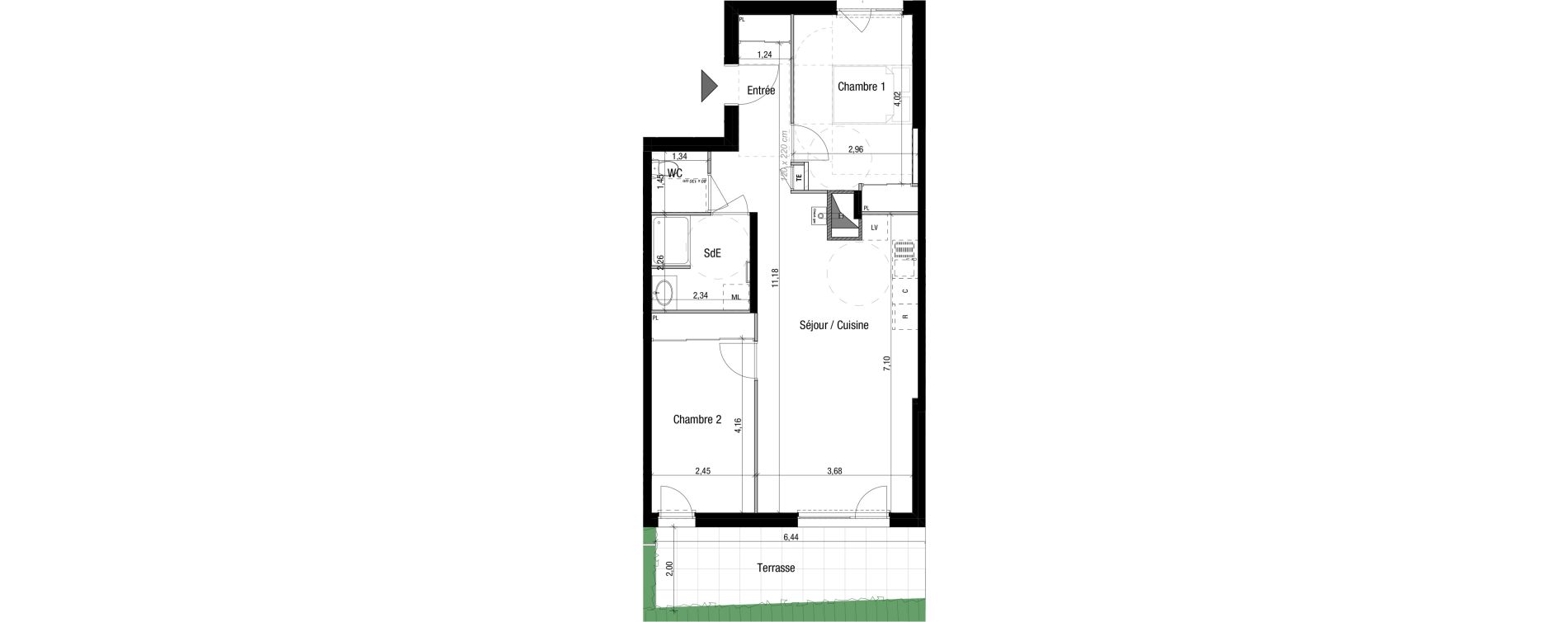 Appartement T3 de 64,52 m2 &agrave; Thonon-Les-Bains 