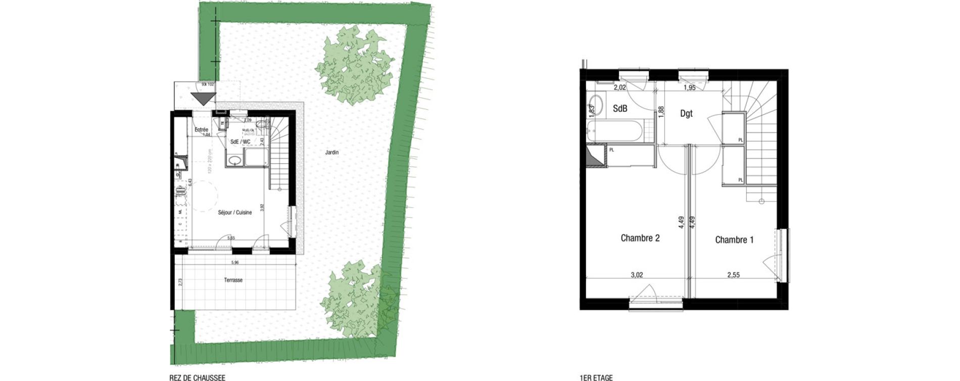 Duplex T3 de 63,07 m2 &agrave; Thonon-Les-Bains 