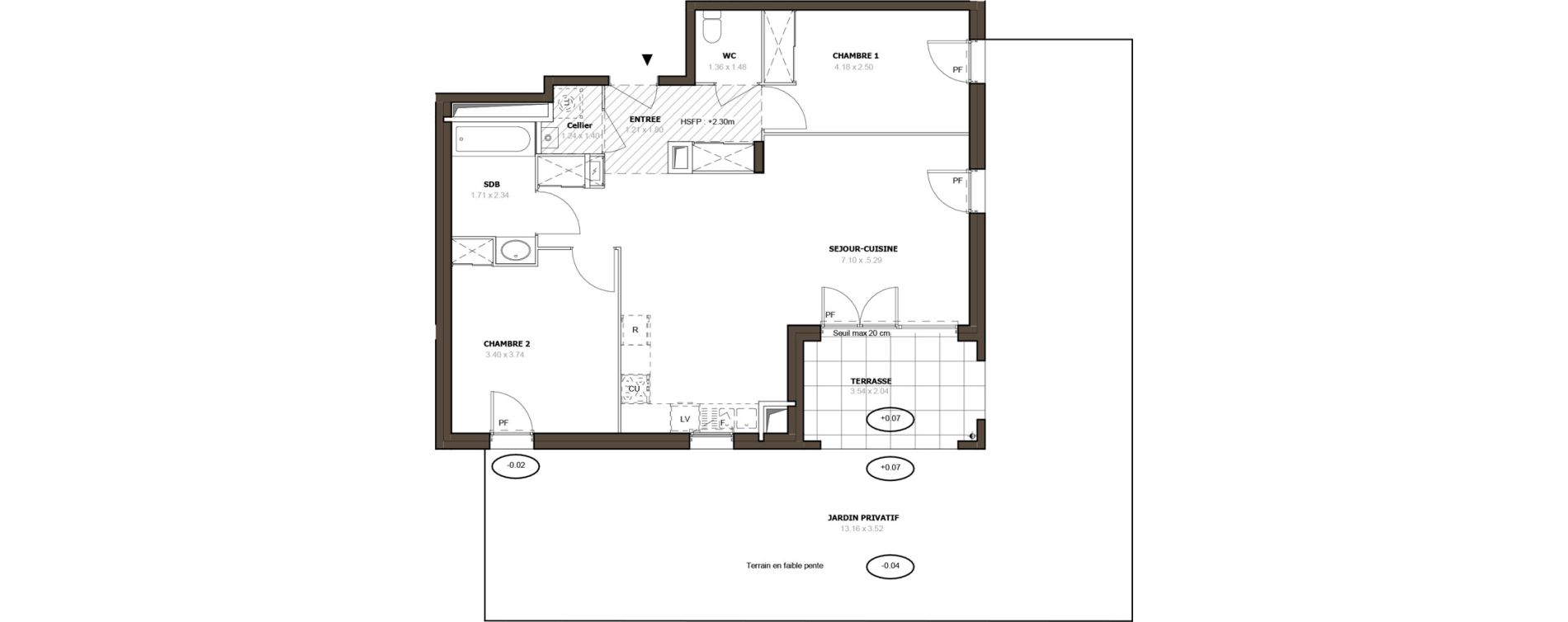 Appartement T3 de 71,30 m2 &agrave; Thonon-Les-Bains Rives - concise