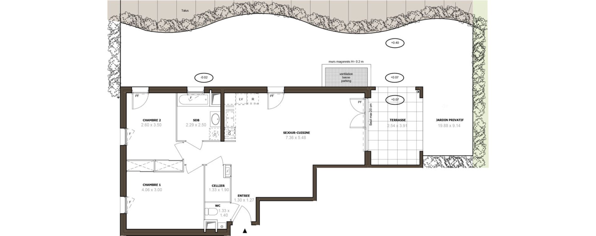 Appartement T3 de 72,05 m2 &agrave; Thonon-Les-Bains Rives - concise