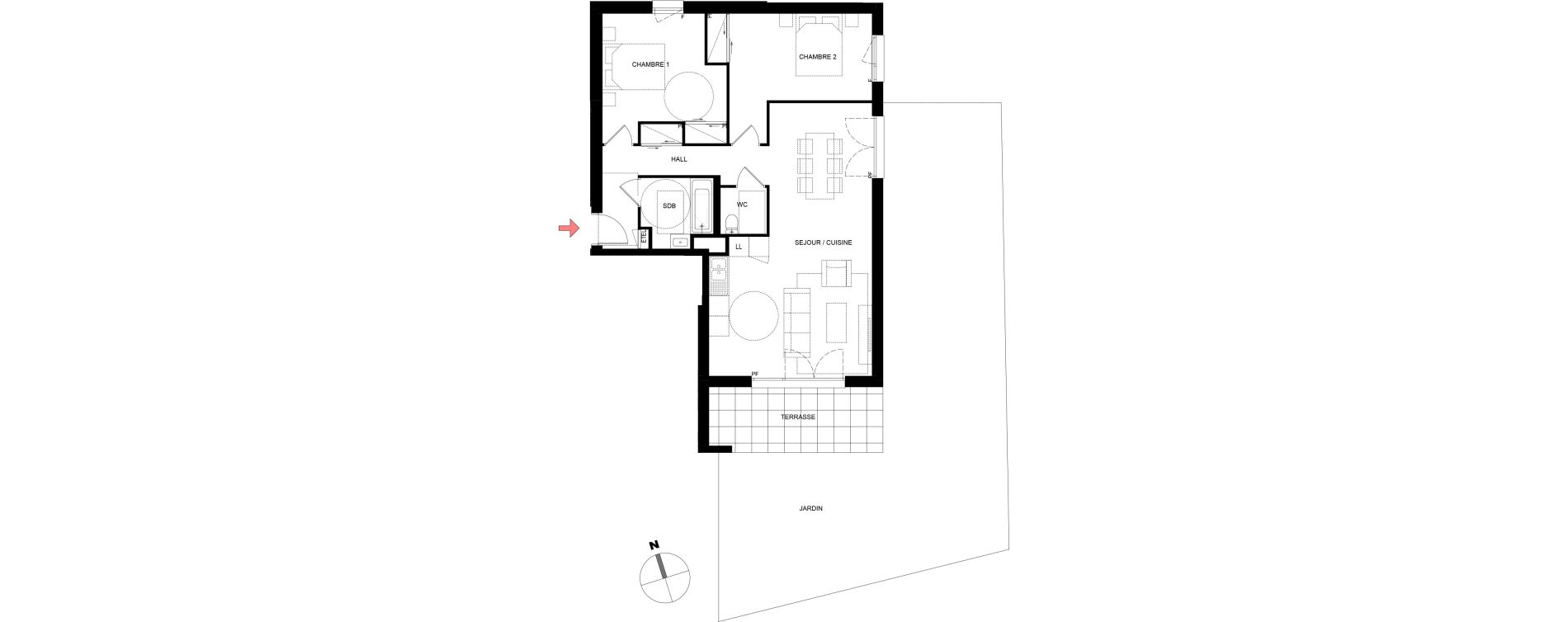 Appartement T3 de 75,08 m2 &agrave; Thorens-Gli&egrave;res Centre