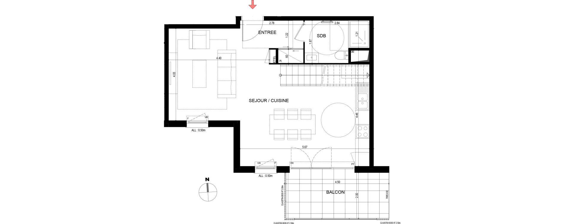 Duplex T5 de 108,75 m2 &agrave; Thorens-Gli&egrave;res Centre