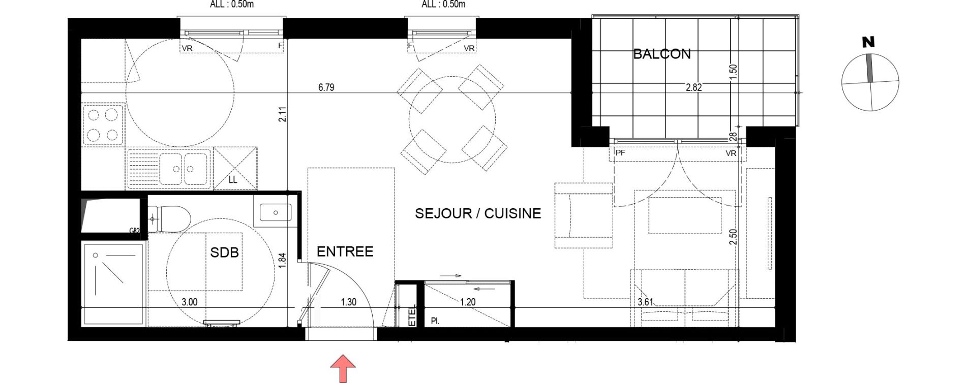 Appartement T1 de 33,04 m2 &agrave; Thorens-Gli&egrave;res Centre