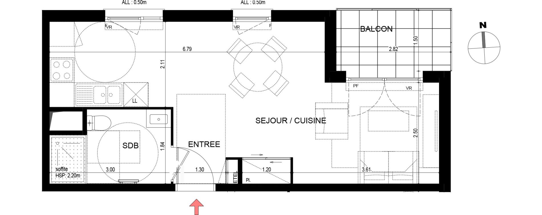 Appartement T1 de 33,04 m2 &agrave; Thorens-Gli&egrave;res Centre